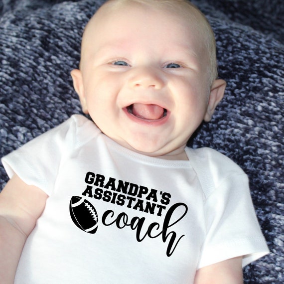 Grandpa Assistant Coach Baby Bodysuit for Football Coach Grandparent Pregnancy Reveal Coach Grandpa Football for Game Day Baby Announcement Etsy UK