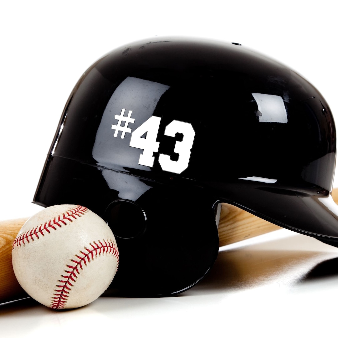 Custom Baseball Helmet Number Decal for Team Gift Sports Etsy