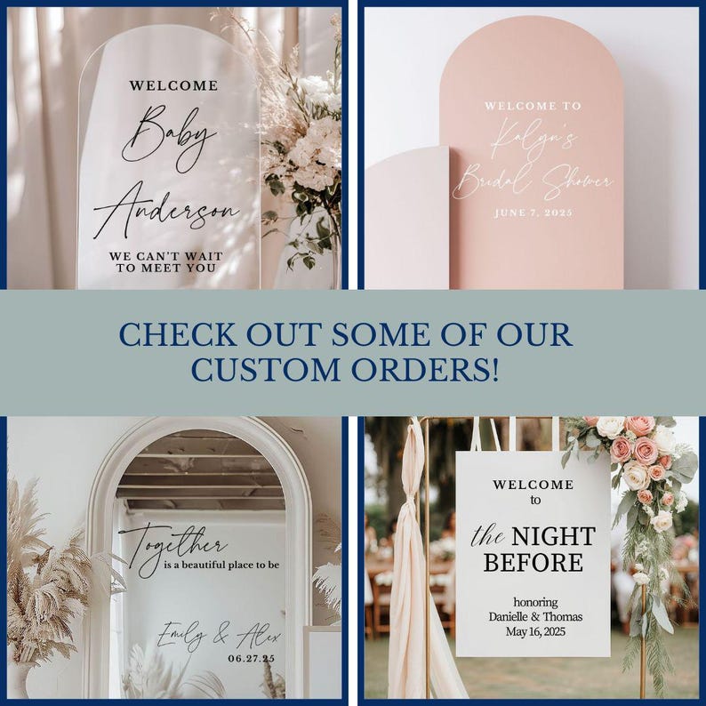 Custom Vinyl Decal for Wedding Mirror Custom Text Decal for Wedding Sign Personalized Wedding Decal for Custom Bridal Shower Mirror Decal immagine 2