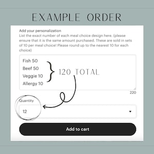 Meal Indicator Examples Meal Indicator Stickers set of 10 Wedding Meal Decals Entree Stickers ...