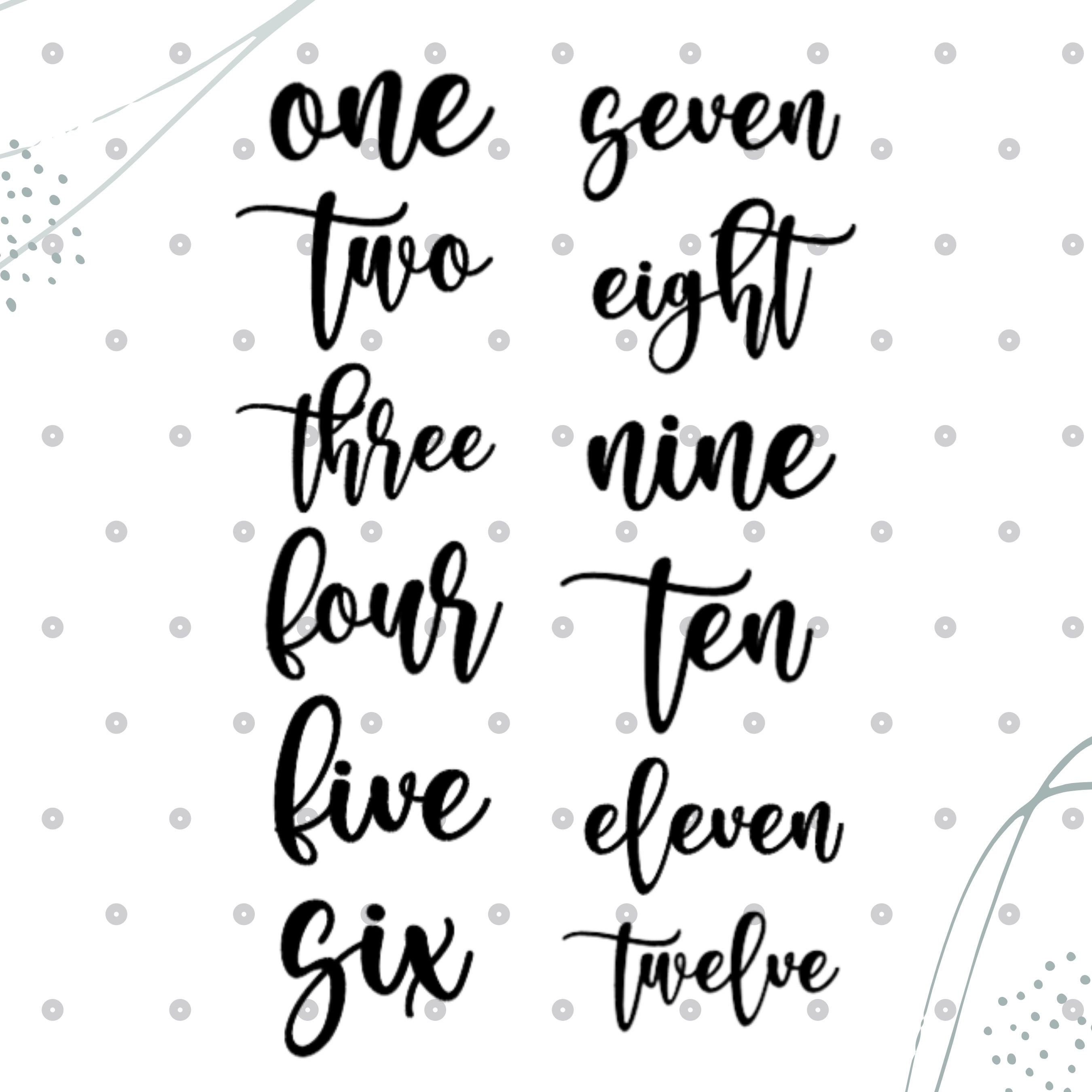 Vinyl Decal Numbers Wedding Table Numbers Baby Month Decals Etsy