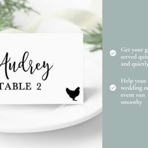 Meal Choice Sticker (Set of 10) for Baby Shower Bridal Shower Food Choice Sticker Wedding Meal Indicator for Place Cards Custom Shower Table