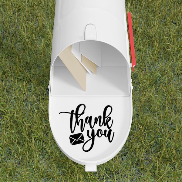 Thank You Mailbox Vinyl Decal for Postman, Thank you Decal for Delivery Drivers, Thank You Sticker for Giftbox, Mail Man Thank You Sticker