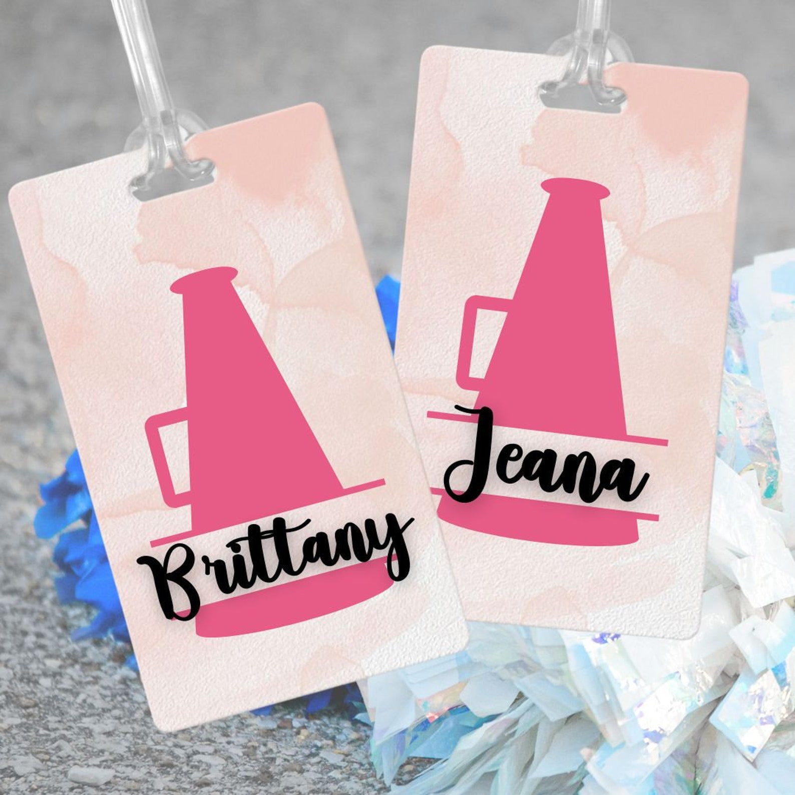 Cheer Backpack Tags Custom Cheer Team Bag Tag for Cheer Gift Ideas Cheerleading Name Tag ...