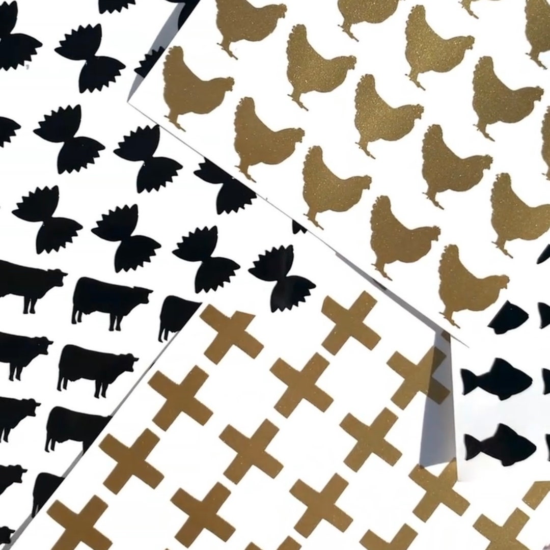 Meal Choice Stickers set of 10 for Event Wedding Meal Stickers Place ...