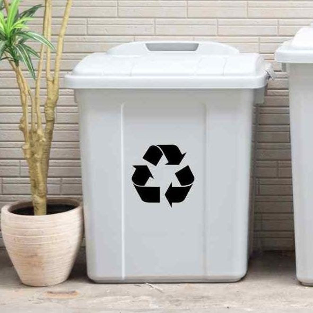 Recycle Decal for Recycle Bin Sticker Recycling Symbol Vinyl Decal for ...