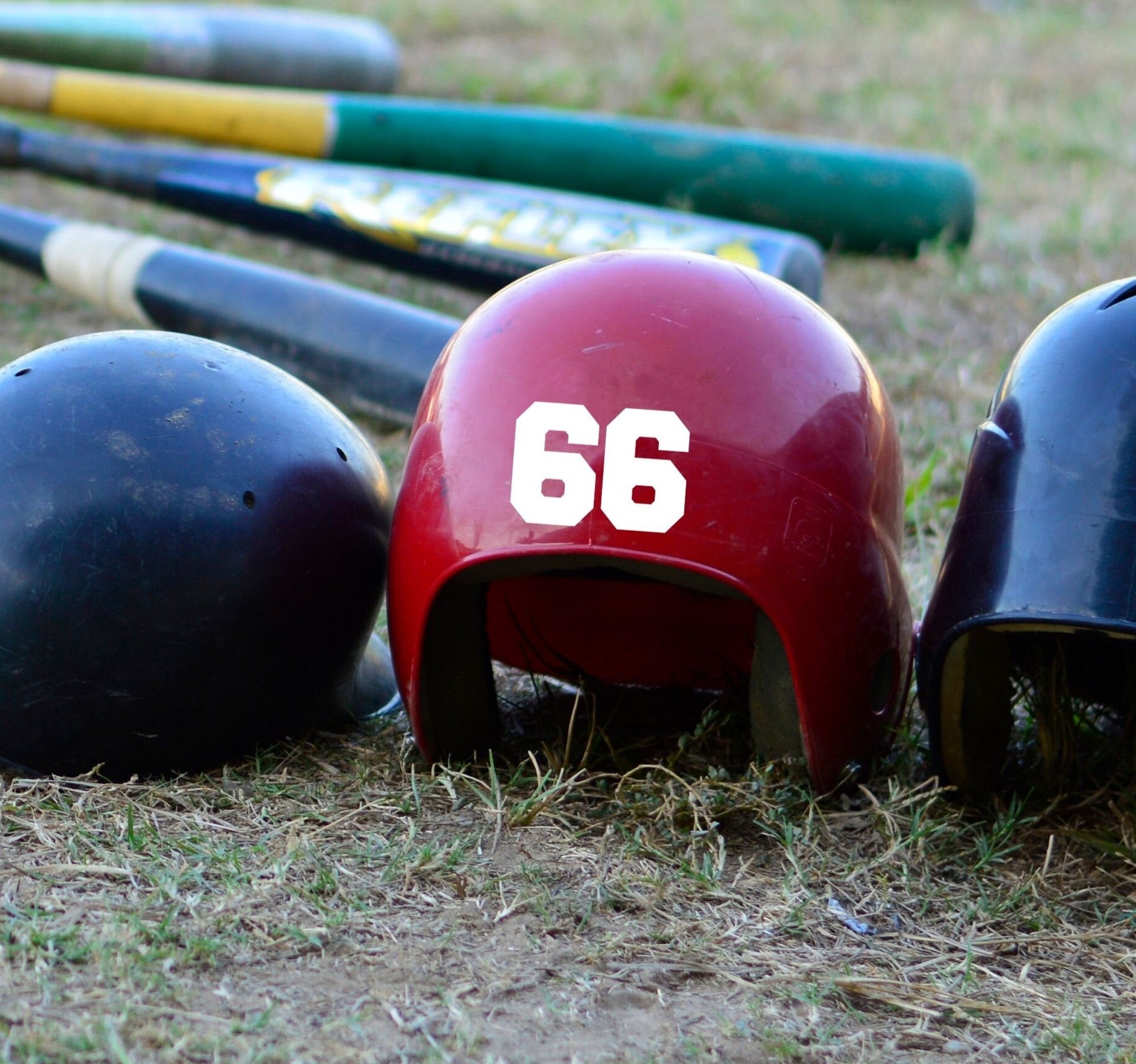 Batting Helmet Number Vinyl Decal for Little League Custom Etsy