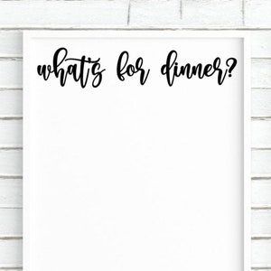 What’s for Dinner Decal for Cute DIY Menu Board for Kitchen Decor ...