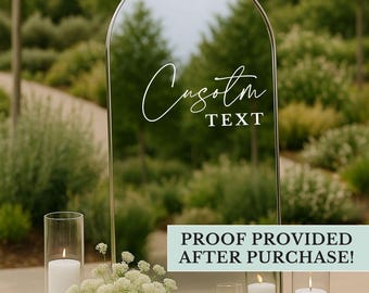 Custom Vinyl Decal for Wedding Mirror Custom Text Decal for Wedding Sign Personalized Wedding Decal for Custom Bridal Shower Mirror Decal