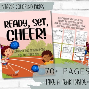 Cheer Printable Kids Coloring Pages Cheer Birthday Party Cheer Fun Activity Sheet Cheerleading Digital Coloring Book Kids Coloring Pages