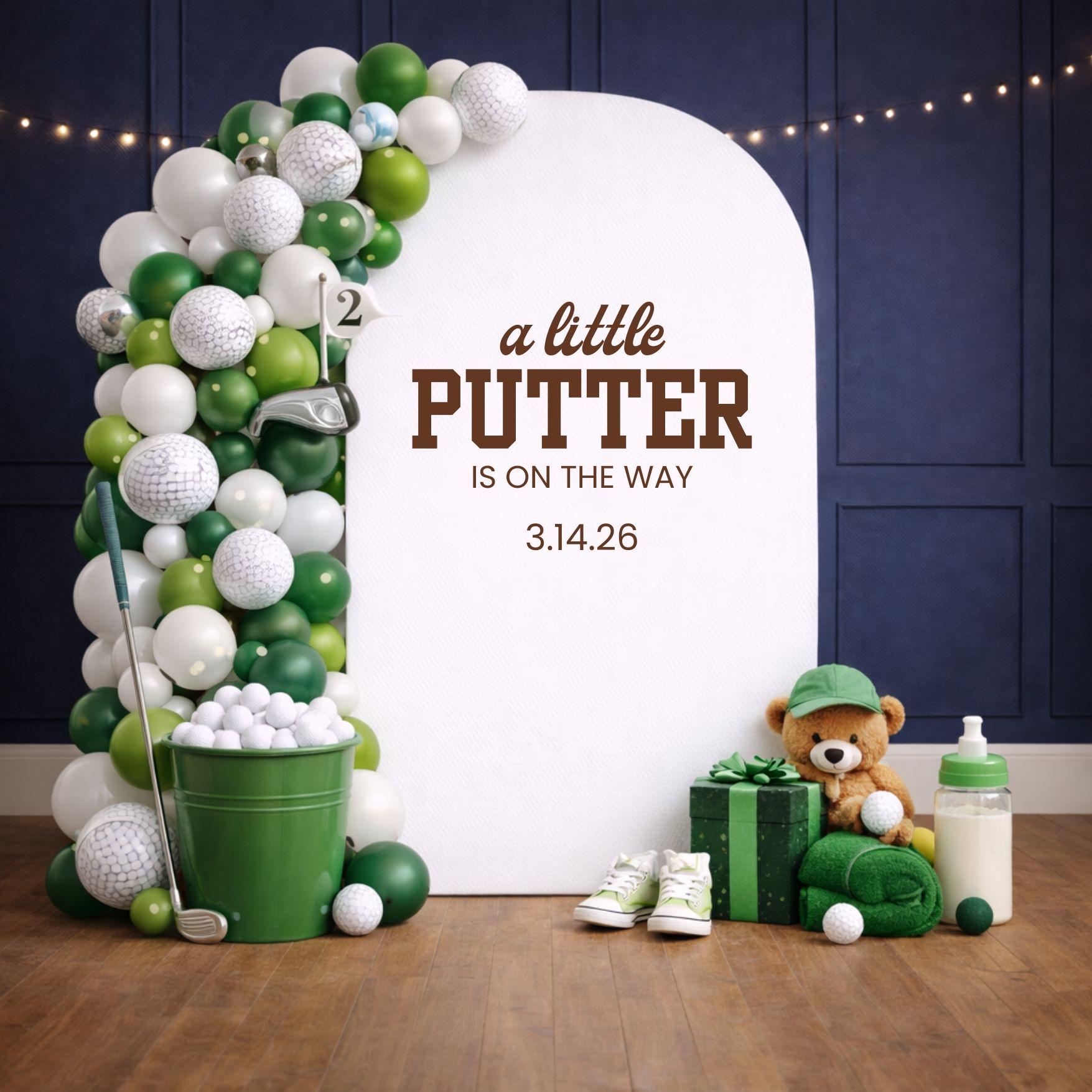 Custom Golf Baby Shower Decal Boy Personalized Balloon Arch Decal ...