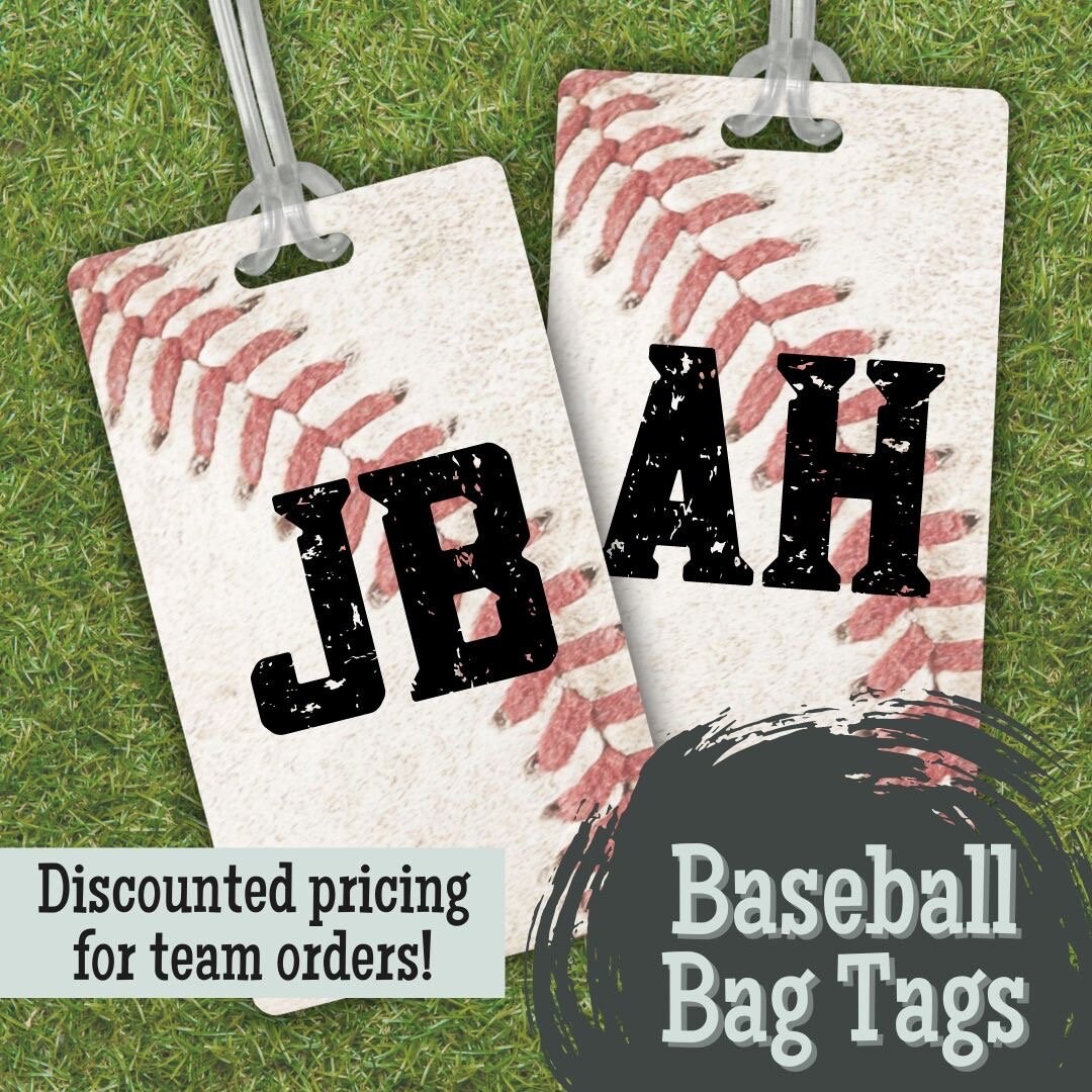 Custom Initials Tball Bag Tag for Baseball Bag Tball Kids Label for ...