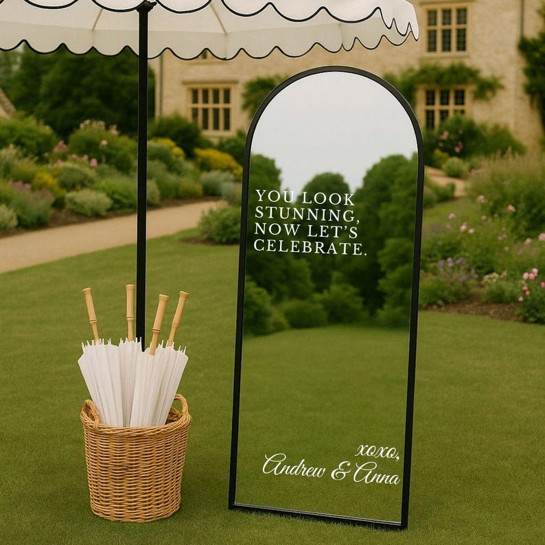 Stunning Sign You Look Stunning Now Let's Celebrate Vinyl Lettering for Mirror ...