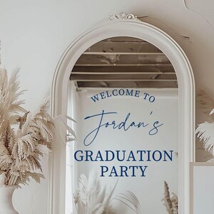 Graduation Invite Decals Graduation Party Decal for Graduation Welcome Sign Custom Grad Party ...