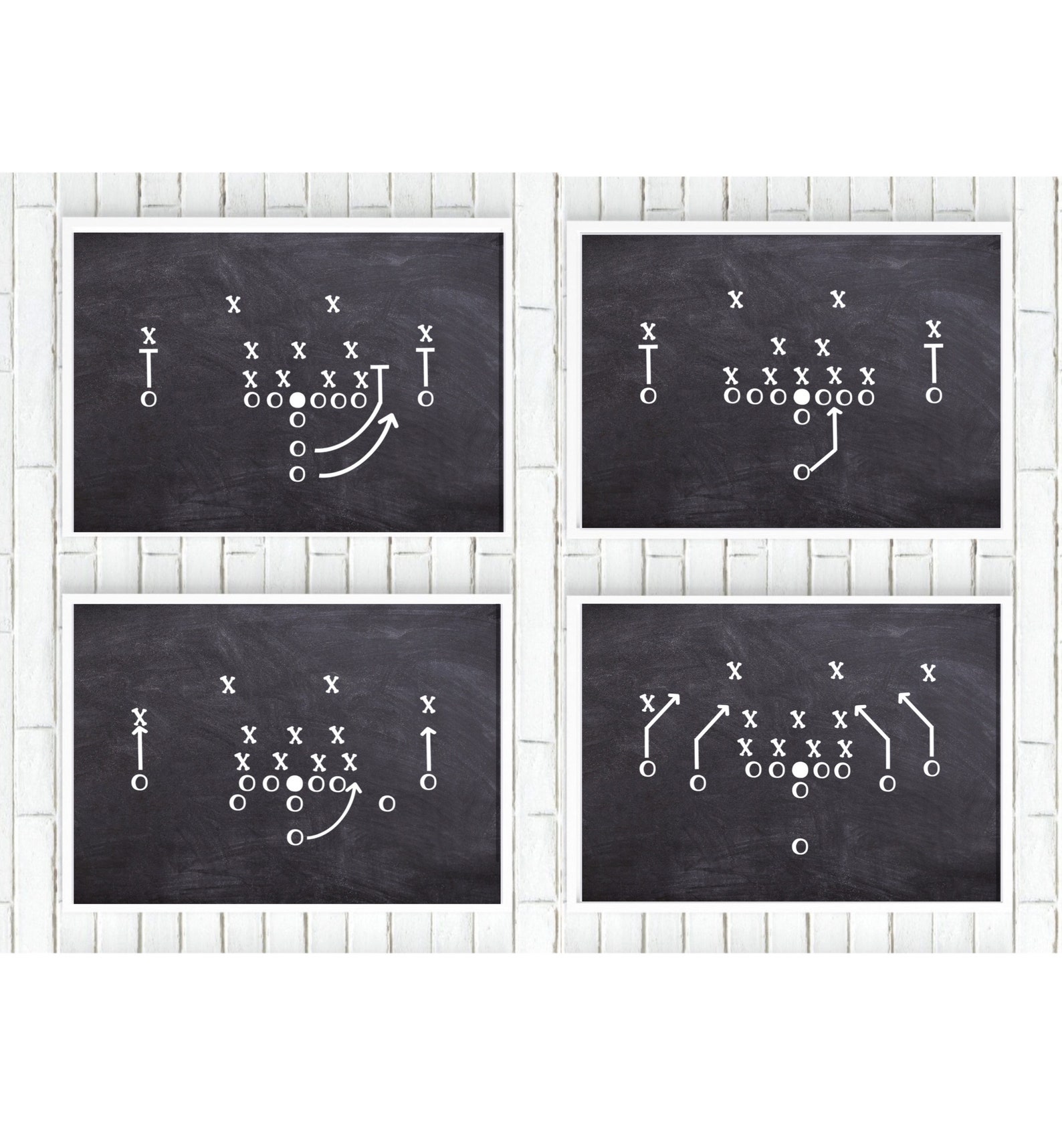 Football PRINTABLES set of 4 Plays for Boys Room Printable Plays for ...