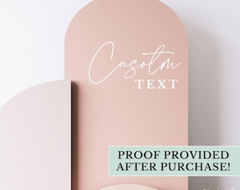 Custom Party Decal for Birthday Arch Backdrop Large Decal for Party Photo Display Custom Text Decal Personalized Sign Birthday Vinyl Decal