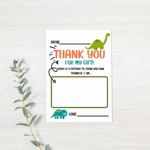 PRINTABLE Kids Thank You Cards, Cute Toddler Thank You Notecards for Learning Gratitude, Fill in the Blank Thank You Cards from Kids