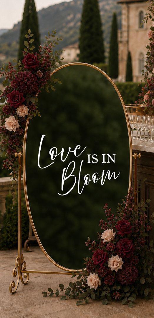 Bloom Bridal Shower Decal for Floral Shower Theme Idea Love is in