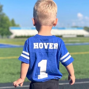 Custom Kid Football Jersey for Toddler Football Birthday Jersey Baby Bodysuit Custom Name Number Personalized Team Jersey Birthday Boy