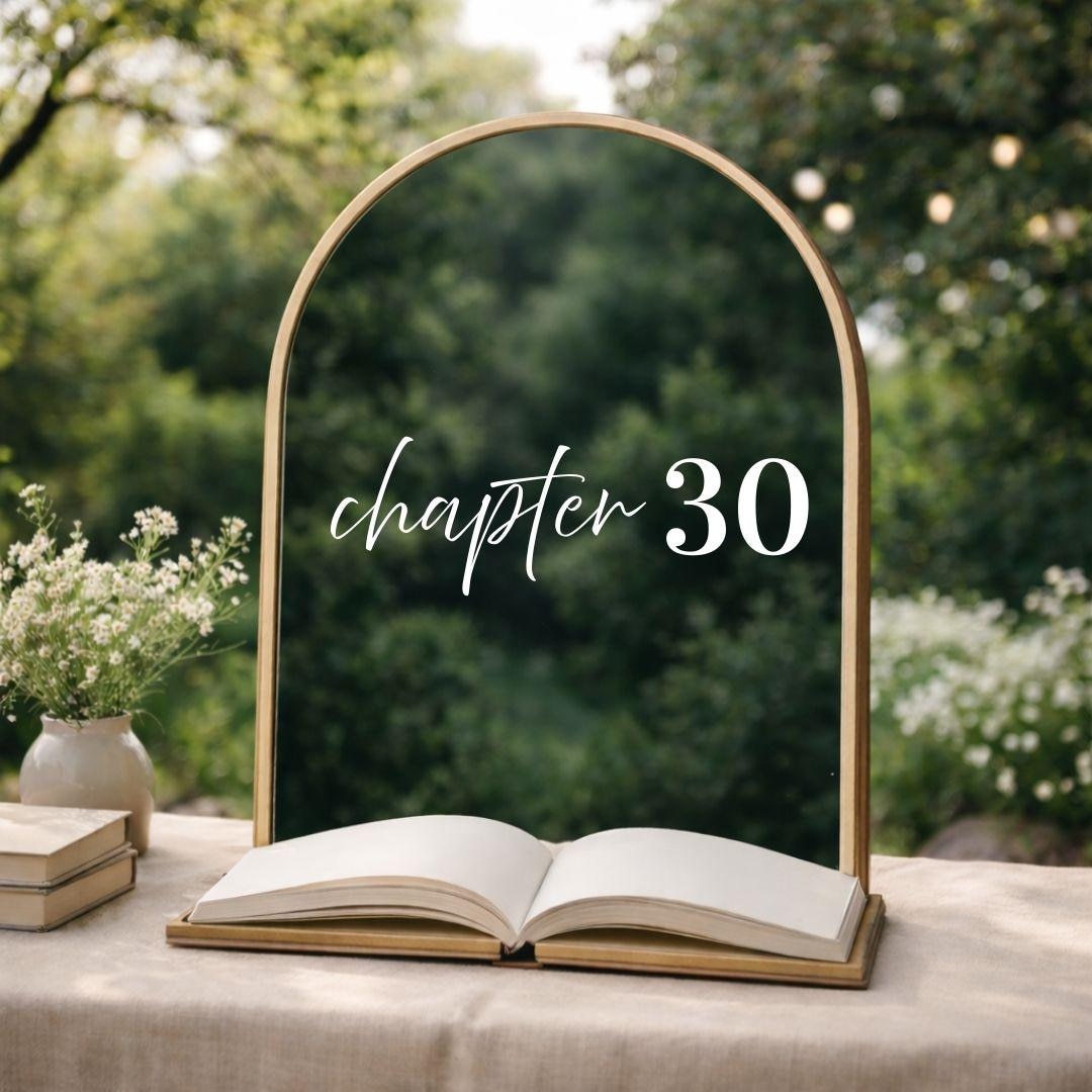 Book Birthday Decal for Chapter 30 Birthday Banner for 30th Birthday ...