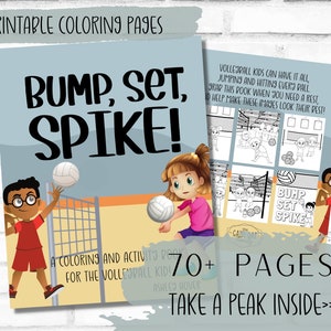 Volleyball Printable Kids Coloring Pages Volleyball Birthday Party  Volleyball Fun Activity Sheet Letter of the Week Kids Coloring Pages