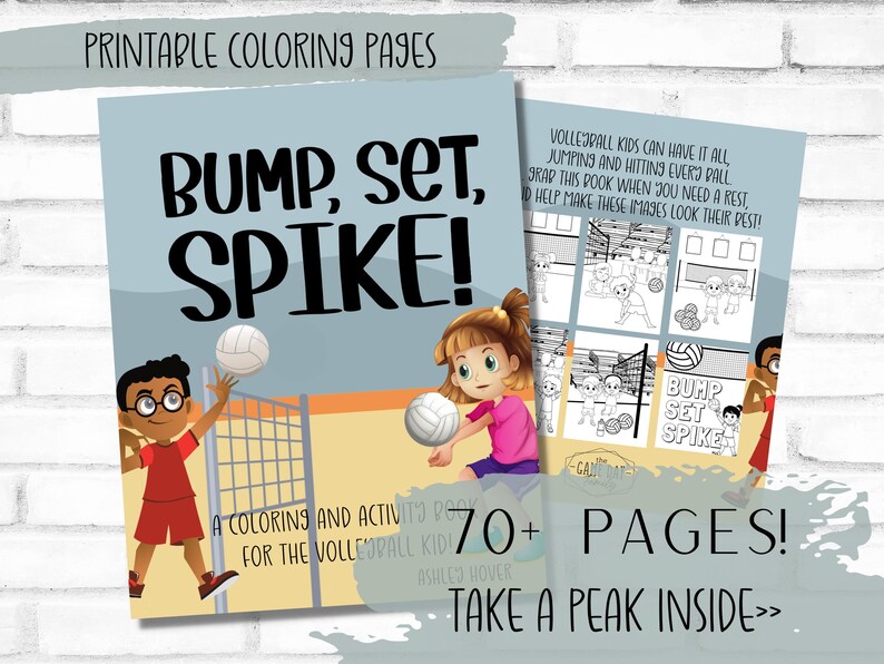 Volleyball Printable Kids Coloring Pages Volleyball Birthday - Etsy Denmark