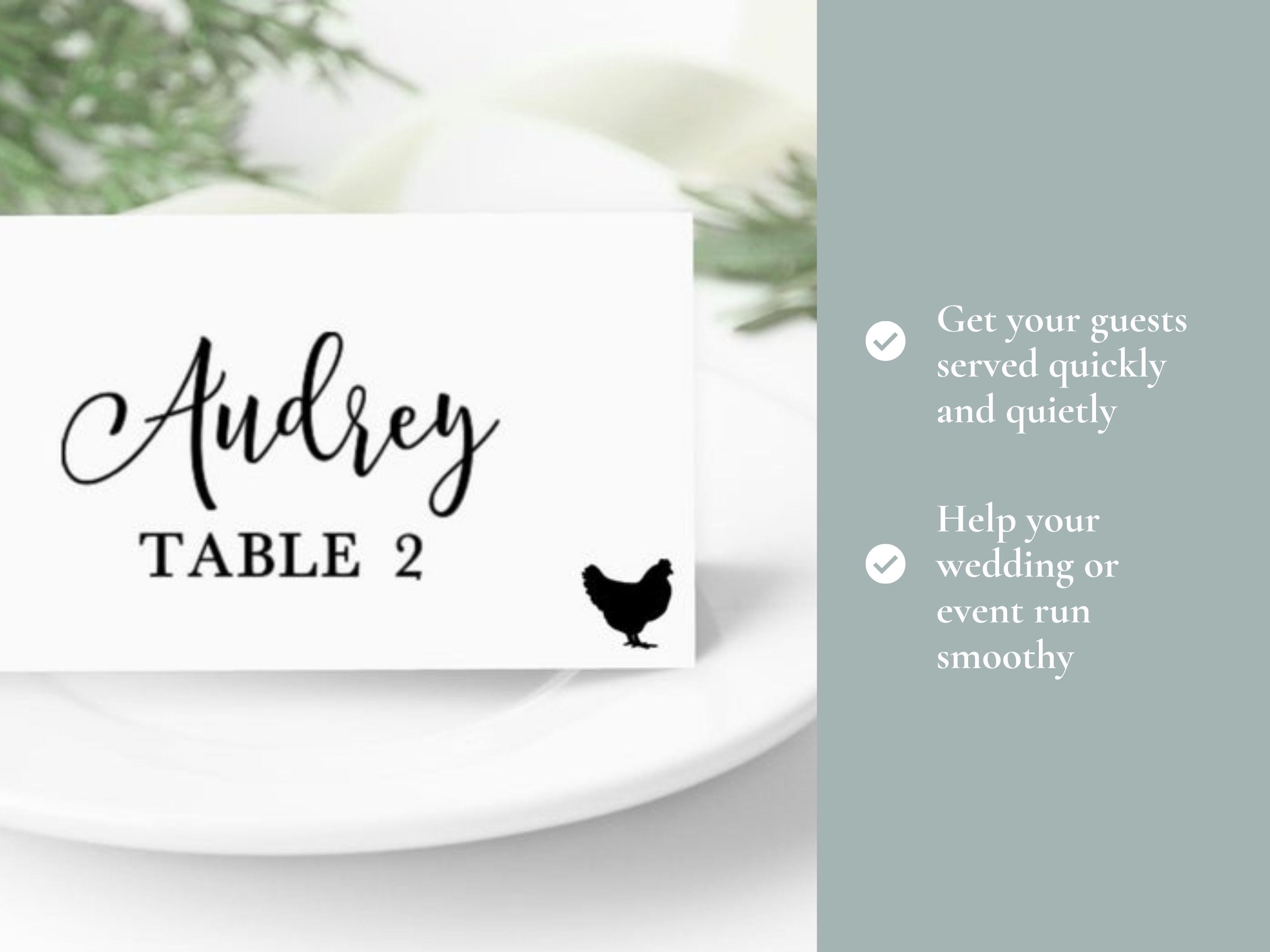 Meal Choice Stickers set of 10 Wedding Meal Indicators Etsy