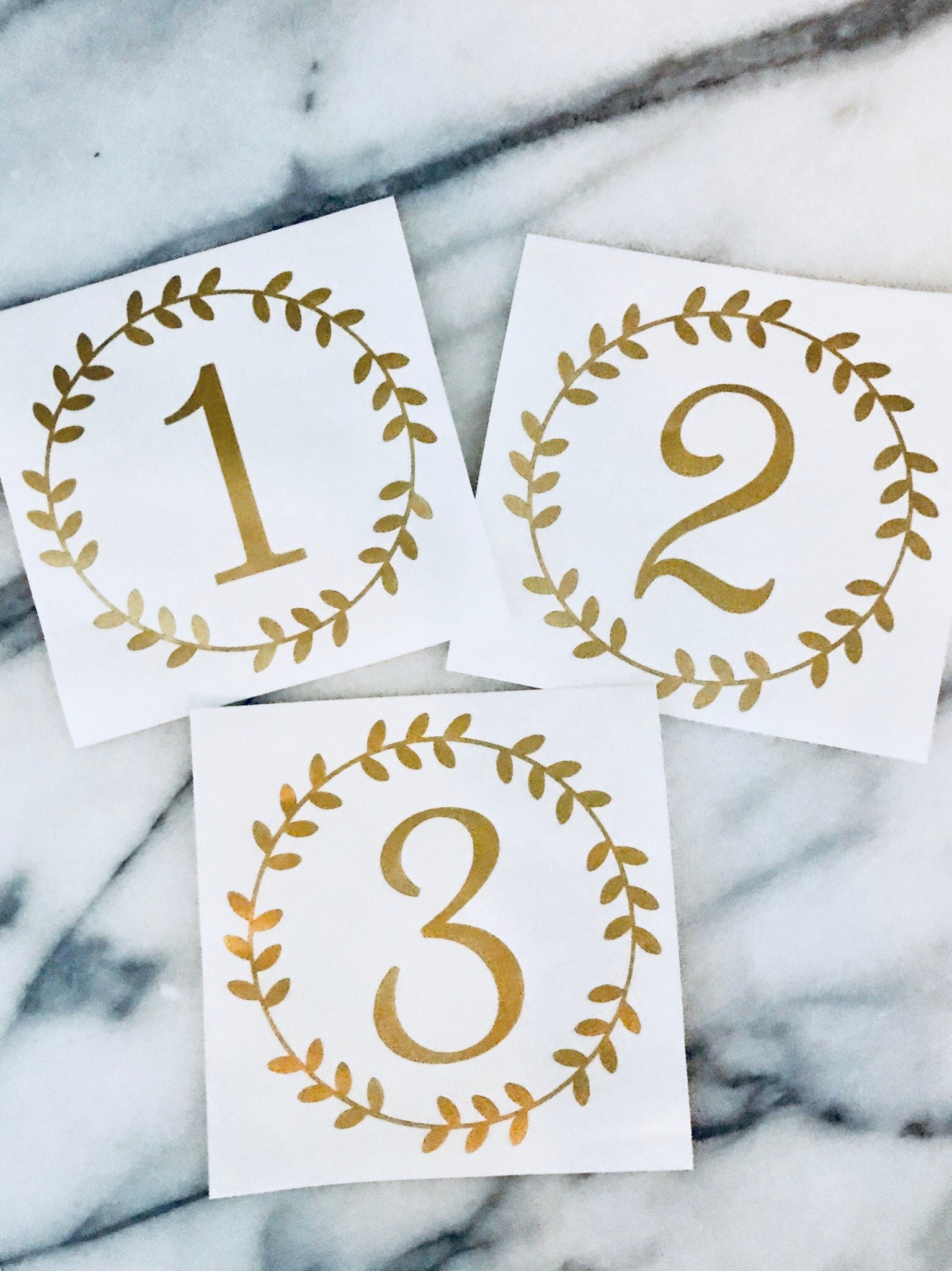Table Number Vinyl Decals for Wedding Table Décor Table Etsy