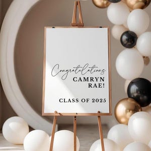 Custom Congratulations Decal for Graduation Party Decor Class of 2025 Vinyl Decal for Graduation Welcome Decal for Arch Backdrop Sticker