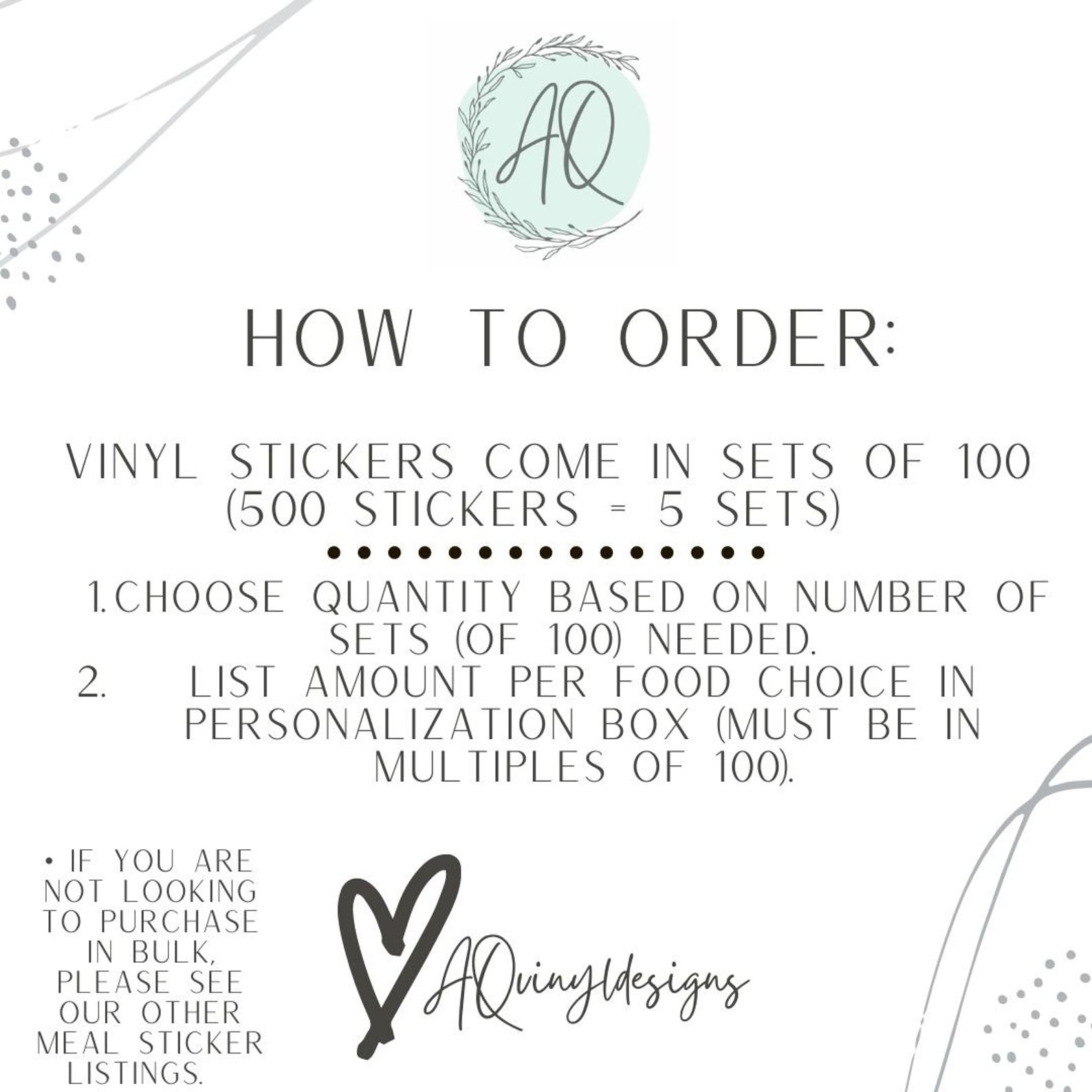 Meal Choice Stickers Set of 100 Bulk Wedding Meal Stickers | Etsy