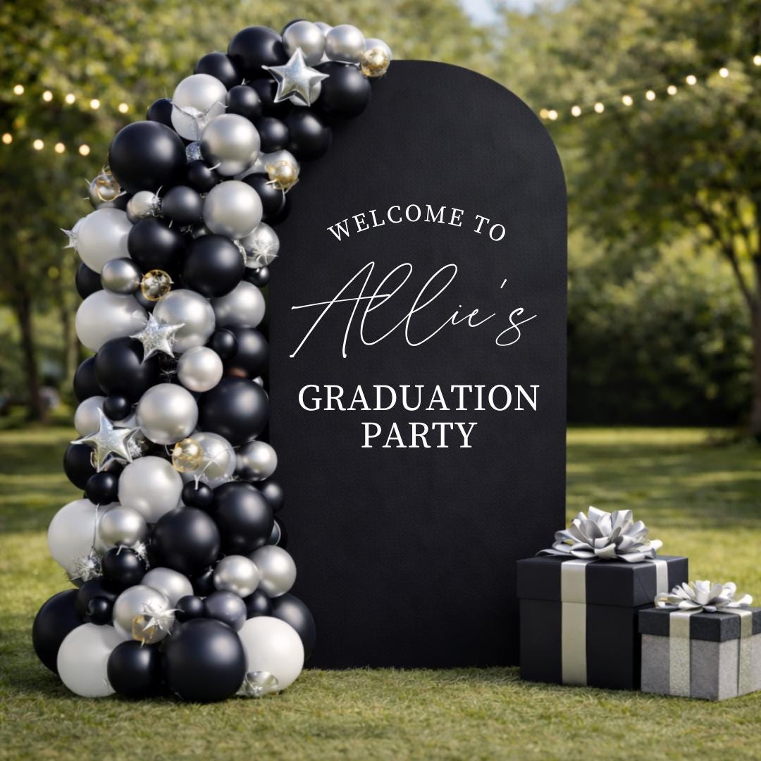 Graduation Invite Decals Graduation Party Decal for Graduation Welcome Sign Custom Grad Party ...