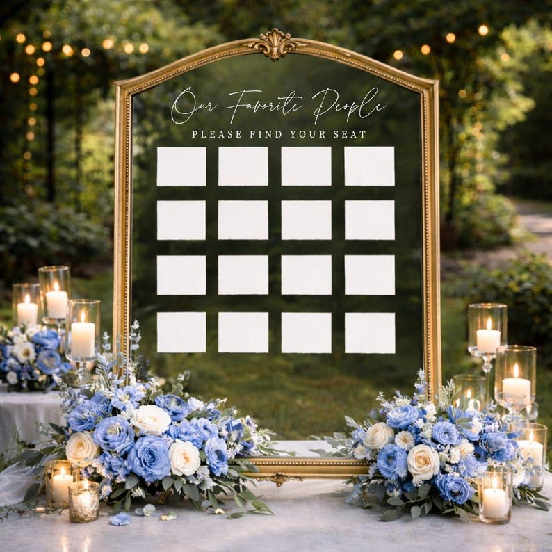 Our Favorite People Decal for Calligraphy Wedding Seating Chart Sign for Painted Acrylic Sign Please Find Your Seat Mirror Vinyl Decal afbeelding 3