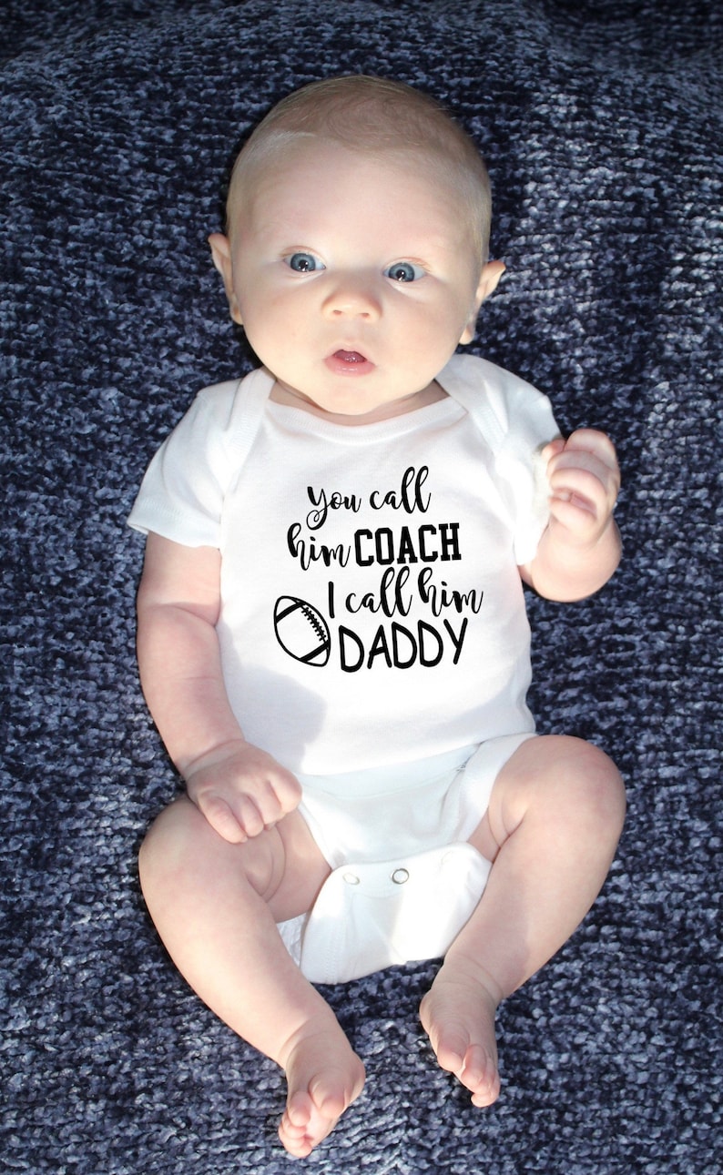 Football Baby Bodysuit Baby Shower Gift for Football Coach Etsy