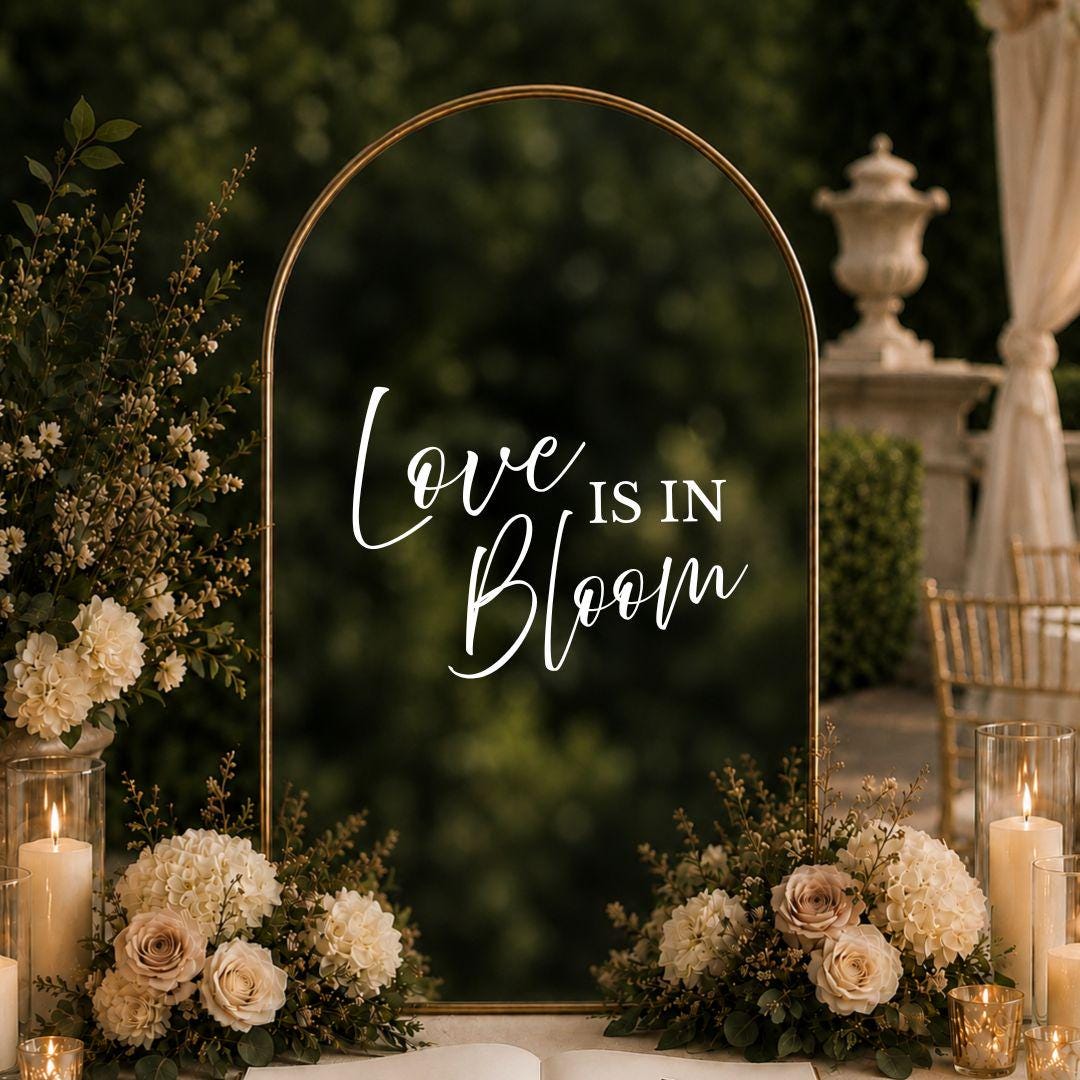 Bloom Bridal Shower Decal for Floral Shower Theme Idea Love is in