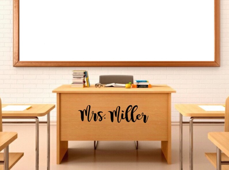 Teacher Name Vinyl Decal Classroom Door Decal Teacher image 0