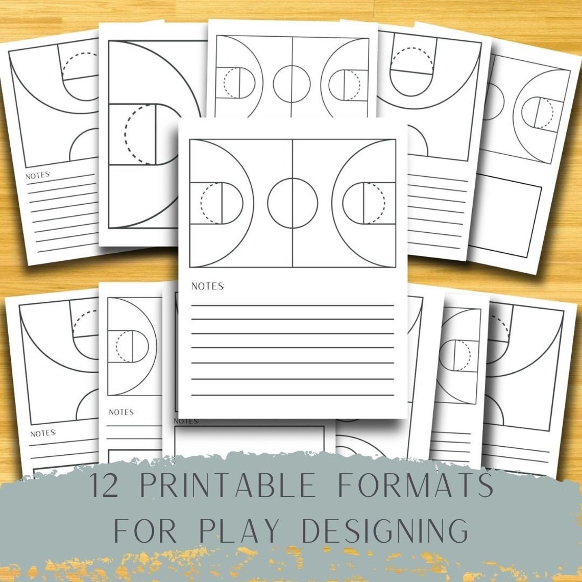 Basketball Printable Playbook for Kids Basketball Diagrams - Etsy