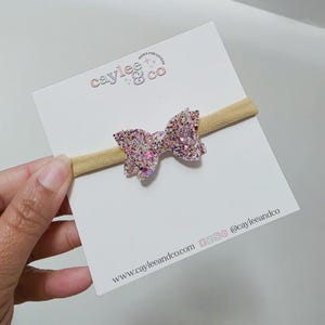 Fantasyland Newborn Hair Bow | Glitter Hair Bow | Baby Headband | Girls Hair Bow