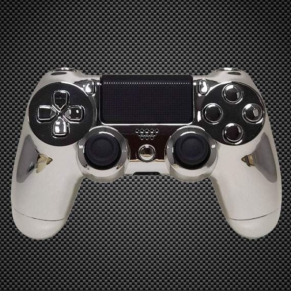 Official PS4 Controller Custom Full Chrome Silver