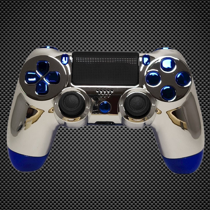 Official Controller V2 Chrome Silver Blue Themed - Etsy