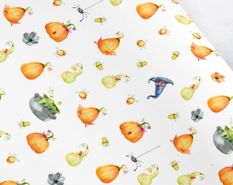 Wrapping Paper Roll,  Halloween Pumpkin
