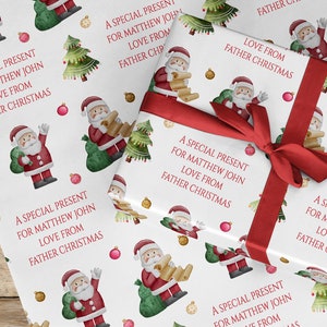Carta da regalo personalizzata di Babbo Natale, carta da regalo speciale, carta da regalo per la vigilia di Natale, regalo di Natale unisex divertente e carino per ragazzi o ragazze