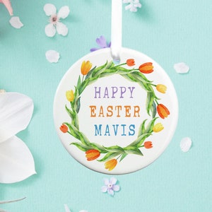 Tulp keramische decoratie, vrienden paascadeau, alternatief paascadeau, konijntjeseieren zoeken, geen chocolade, nieuw babykonijn, Eostre mand