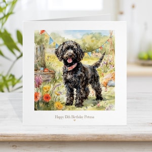 Cockapoo-verjaardagskaart, gepersonaliseerde hond huisdier elke leeftijd, hond verjaardagskaart voor, furbaby verjaardag, poedel cocker verjaardagskaart, honing beschikbaar