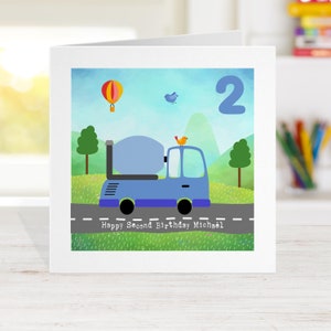 Carte d'anniversaire de camion bétonnière, carte mignonne amusante pour tous les âges, 1er 2e 3e 4e 5e etc. ouvriers du bâtiment 40e 50e retraite, chauffeur de camion