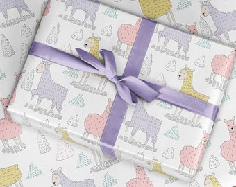 Papier D Emballage De Lama Etsy