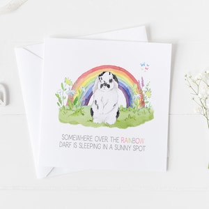 Carte commémorative de lapin de compagnie.  Cadeau commémoratif pour votre animal de compagnie v7