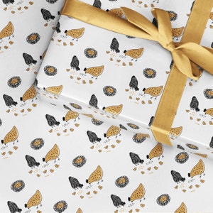 Rollo de papel de regalo, pollito, gallo, gallina, orpington, regalo