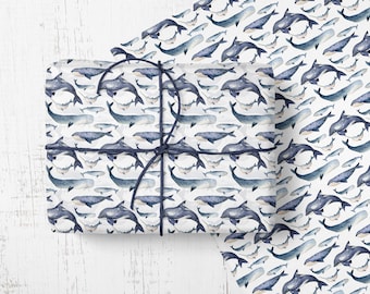 Papel de regalo de ballena: Papel de regalo bajo el mar