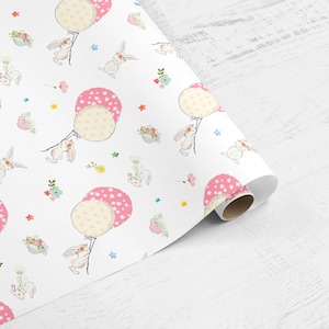 Rotolo di carta da regalo per battesimo, carta da regalo per battesimo rosa/blu, carta da regalo per padrino, padrino, madrina