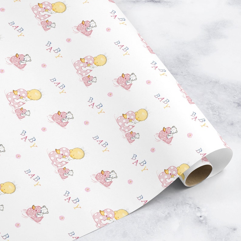 Baby Boys Wrapping Paper New Boy Gift Wrap Paper Blue Etsy